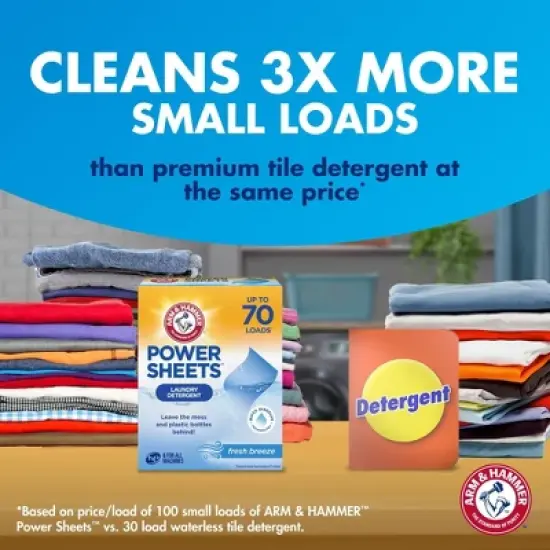 Arm & Hammer Laundry Detergent Sheets - Fresh Breeze - 60ct image {7}