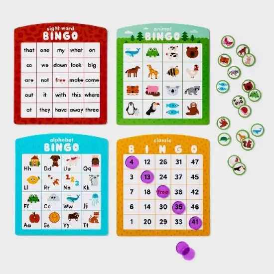 Family Bingo - Gigglescape&trade;: Kids Classic Game, Includes Boards & Game Pieces, 1-6 Players, Ages 3+, Creative Thinking image {5}