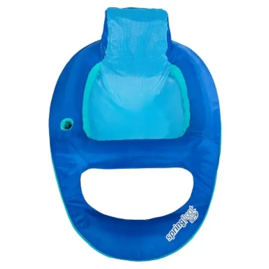 SwimWays Spring Float Recliner Swim Lounger for Pool or Lake with Hyper-Flate Valve - Blue image {2}