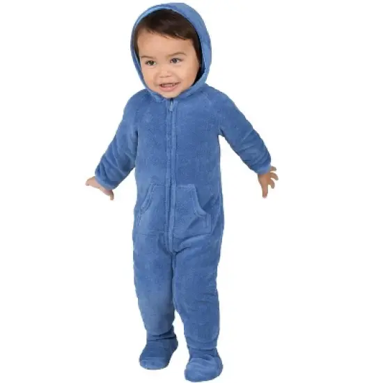 Footed Pajamas - Under The Sea Infant Hoodie Chenille Onesie image {1}