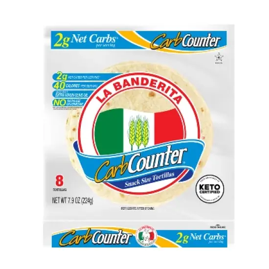 La Banderita Carb Counter Snack Size Keto Friendly Flour Tortillas - 7.9oz/8ct image {5}