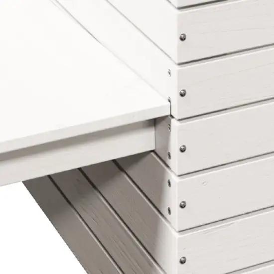 vidaXL Planter Bench White Solid pine wood Medium Planters image {7}