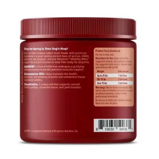 Zesty Paws Ancient Elements Mobility Supplement Bites - Bison - 90ct image {2}
