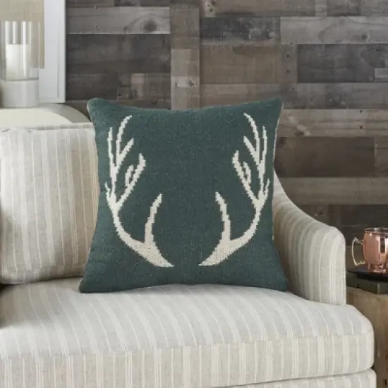 Mina Victory Life Styles Woven Antlers Indoor Throw Pillow image {4}