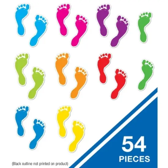 Carson Dellosa Education Footprints Cutouts (54 cut-outs) image {1}
