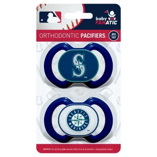 BabyFanatic Officially Licensed Unisex Pacifier 2-Pack - MLB Seattle Mariners image {2}