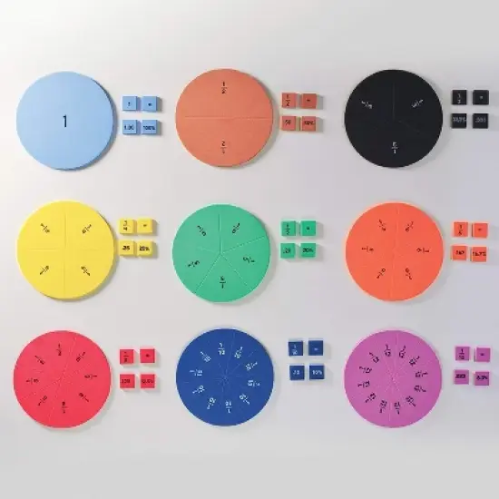 Educational Insights Foam Magnetic Fraction Circles image {3}