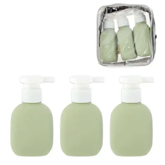 Unique Bargains Compact Plastic Travel Container Set 100ml 3 Pcs image {8}