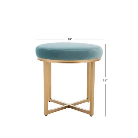18" Round Ottoman with Metal Base - WOVENBYRD image {11}