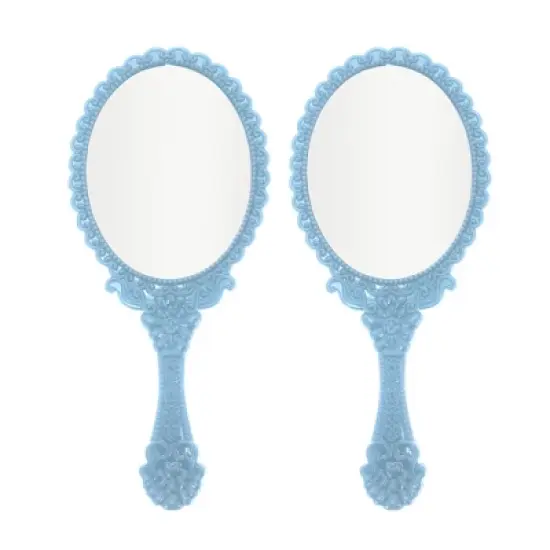 Unique Bargains Delicate Handheld Mirror 2 Pcs image {11}