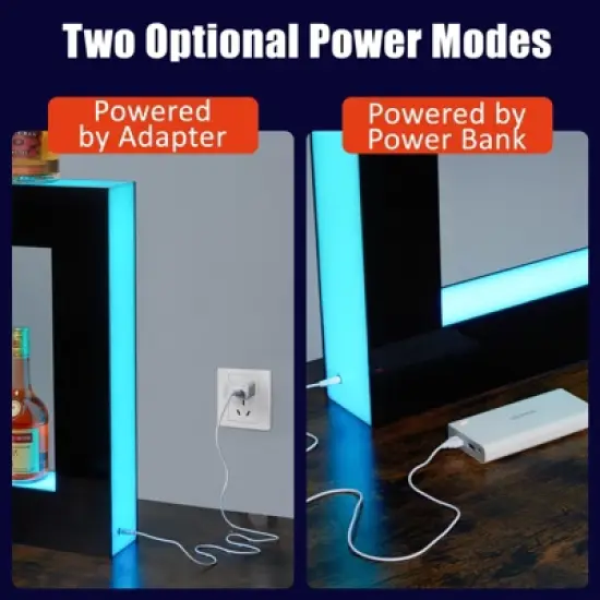 LED Lighted Liquor Bottle Display, Square 3-Step 48-Inch Wall Mounted Acrylic Liquor Shelf with Remote & App Control image {4}