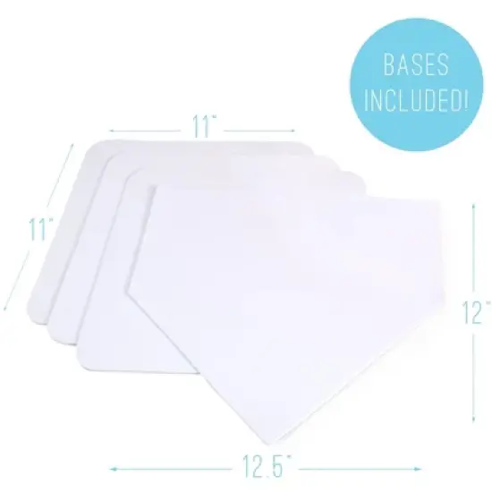 JumpOff Jo Premium Kickball Set - Oversized 15-Inch Kickball, Baseball Bases, Ball Pump & 2 Needles, Equipment for Backyard Games & Outdoor Activities image {1}