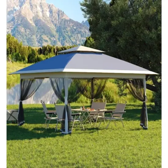 13 X 13 Pop Up Gazebo with Mosquito Netting,Outdoor Patio Gazebo,Outdoor Canopy Tent with Mosquito Netting,Backyard Tent image {13}