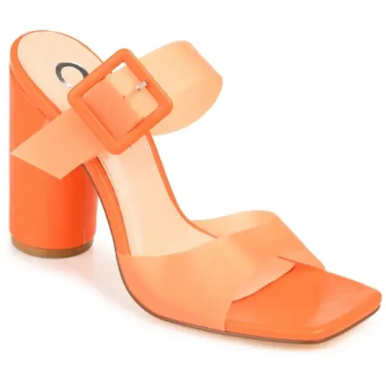 Journee Collection Womens Luca Tru Comfort Foam Open Square Toe Block Heel Sandals image {13}