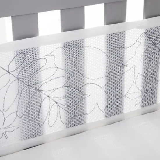 BreathableBaby Breathable Mesh Crib Liner - Deluxe Embroidered Collection - Feathered Friends image {7}