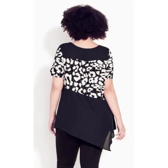 Women's Plus Size Carina Top - animal dot | AVENUE image {1}