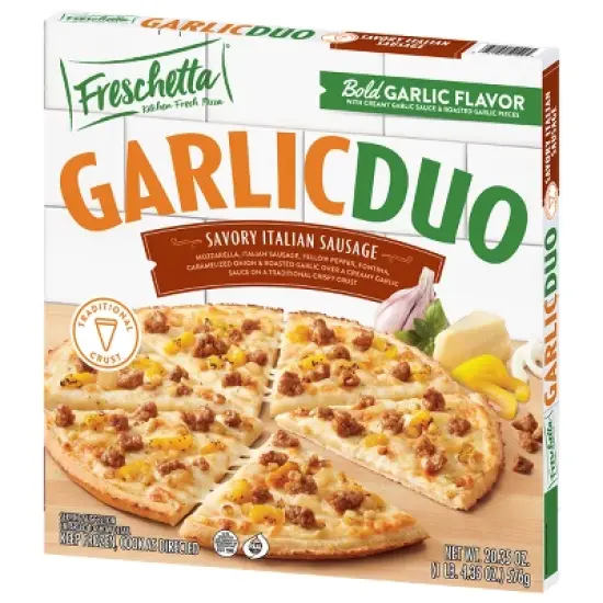 Freschetta Garlic Duo Sausage Frozen Pizza - 20.35oz image {6}
