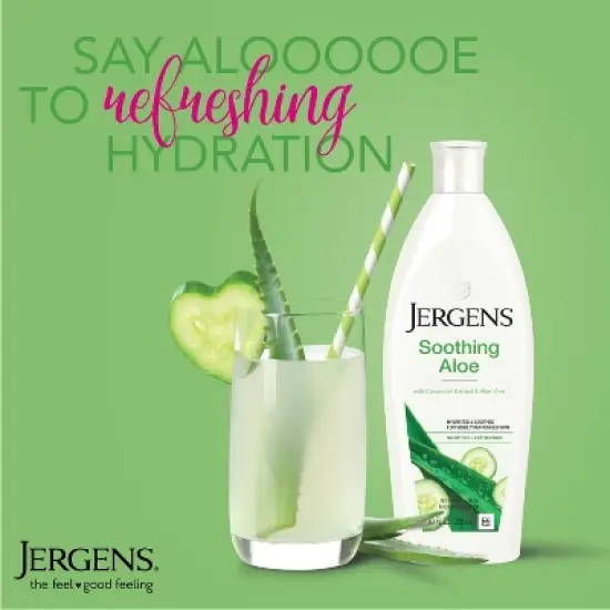 Jergens Soothing Aloe Hand and Body Lotion, Dermatologist Tested image {5}