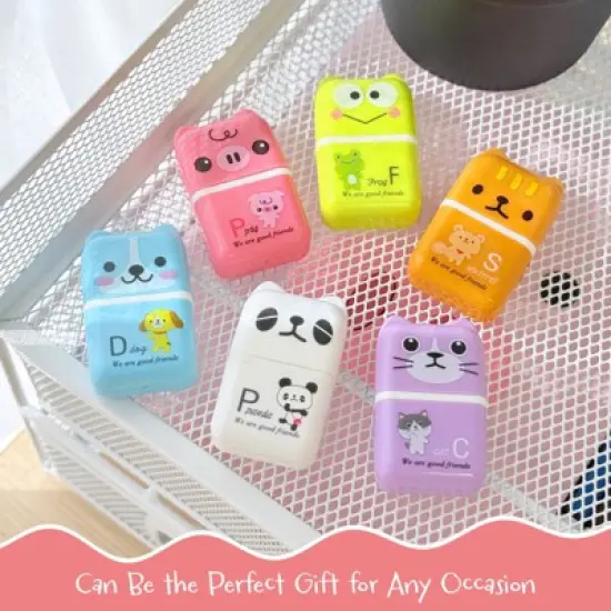 Wrapables Cute Animal Erasers with Clean Up Roller and Cover (Set of 6) image {4}