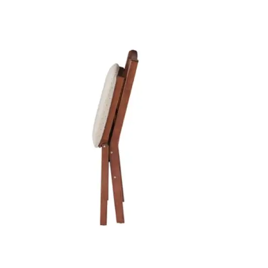 2pc Slat Back Folding Chairs Cherry - Stakmore image {4}