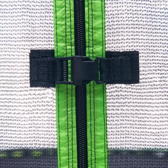 QingMoon 16FT Trampoline With 360 Degree Safety Net,With Slide,Ladder,Football Goal And Backboard,Recreational Trampoline for Kids and Adults image {4}