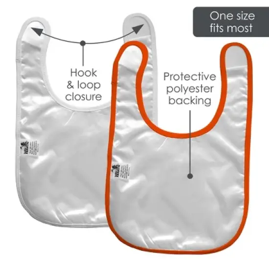 Baby Fanatic Officially Licensed Unisex Baby Bibs 2 Pack - NCAA Miami Hurricanes image {1}