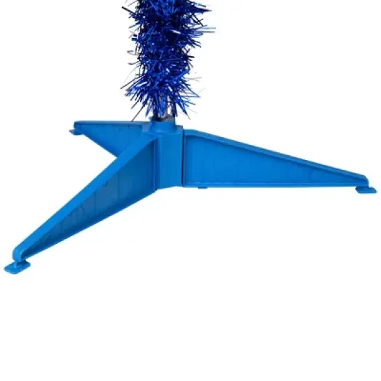 Northlight Pre-Lit Artificial Tinsel Christmas Tree - 3' - Blue - Clear Lights image {6}