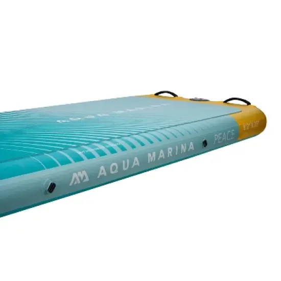 Aqua Marina 8.2'' Peace Inflatable Fitness Mat - Turquoise Blue image {4}