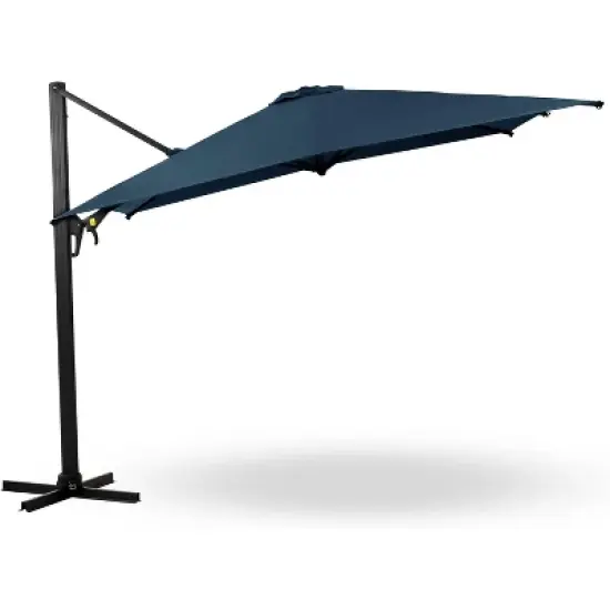 Heynemo 10ft Large Outdoor Umbrella, Special Cantilever Patio Umbrella with 360&iexcl;&atilde; Rotation & Tilt Adjustment, Square Heavy Duty Offset Umbrella, Blue image {7}
