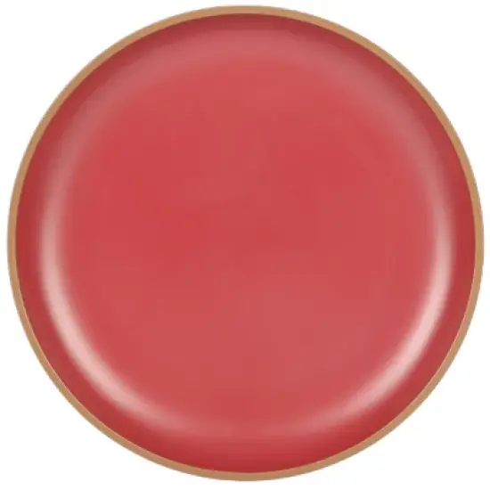 Gibson Home Rockabye 12 Piece Double Bowl Malemine Dinnerware Set in Red image {7}