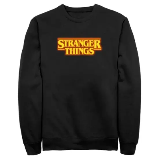 Men's Stranger Things Orange Logo Sweatshirt image {3}