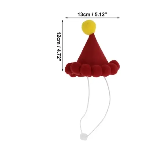 Unique Bargains Halloween Pet Headwear 4.72"x5.12" Red 1 Pc image {3}