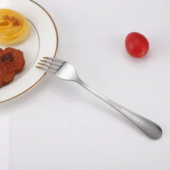 Unique Bargains Restaurant Kitchen Stainless Steel Dinner Serving Fork Silver Tone 8'' Long 1 Pc image {4}