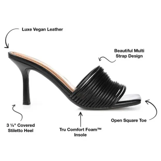 Journee Collection Womens Calliope Tru Comfort Foam Open Toe High Stiletto Pumps image {7}