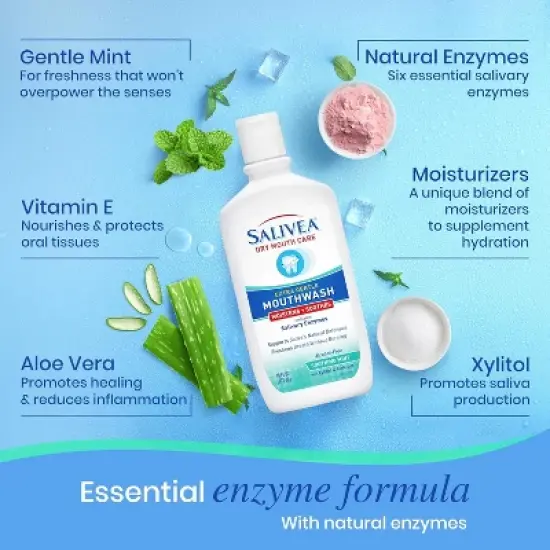 Salivea Extra Gentle Mouthwash Soothing Mint, 16 Oz image {4}