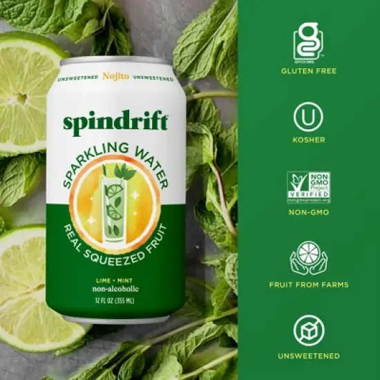 Spindrift Nojito Sparkling Water - 8pk/12 fl oz Cans image {2}