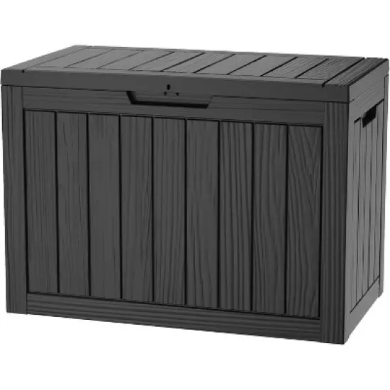 BI&SEA 45 Gallon lockable storage box, waterproof and UV resistant for outdoor mat storage, garden tools and swimming pool accessories storage image {7}