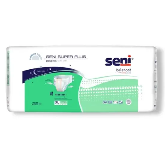 Seni Super Plus Adult Incontinence Brief XL Heavy Absorbency Breathable / Overnight, S-XL25-BP1, Severe image {7}