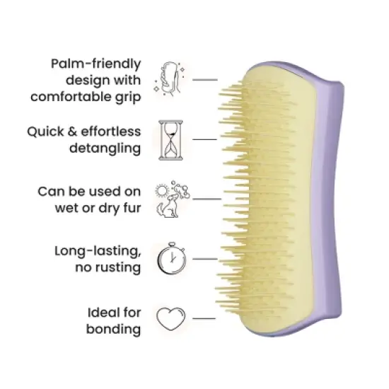 Pet Teezer Small Dog Grooming Brush - Lilac Purple image {5}