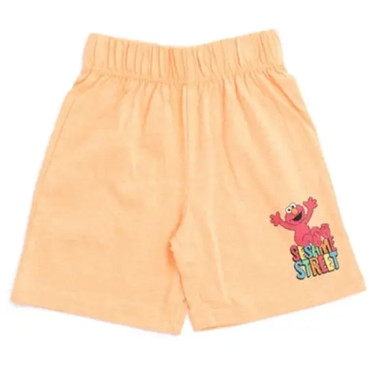 Sesame Street Oscar the Grouch Elmo Bert and Ernie Graphic T-Shirt and Shorts Outfit Set Infant to Little Kid image {4}