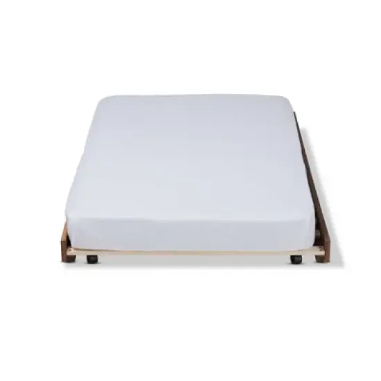 Twin Veles Trundle Bed Ash Walnut - Baxton Studio image {1}