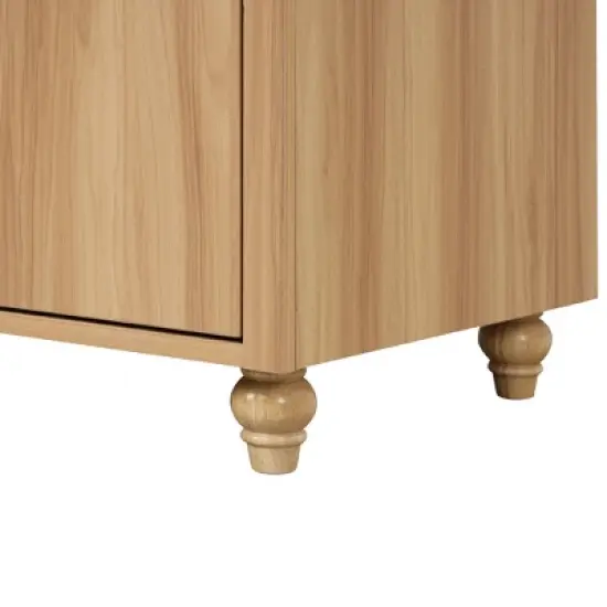 30"W Bathroom Vanity with Sink, Multi-Functional Bathroom Cabinet with Storage Rack and Functional Drawer with Slides, Natural-ModernLuxe image {14}