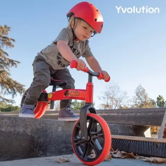 Yvolution Y Velo Junior 9'' Kids' Balance Bike with Dual Rear Wheels image {5}