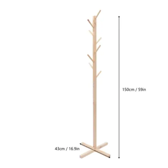 YIYIBYUS 8 Hooks Coat Rack Freestanding Entryway Coat Stand Organizer Rack image {3}