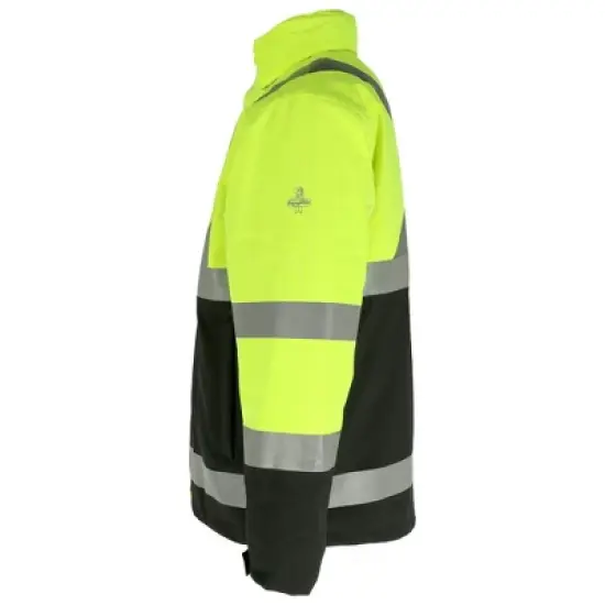 RefrigiWear Men's HiVis 3-in-1 Insulated Rainwear Systems Jacket - ANSI Class 2 image {4}