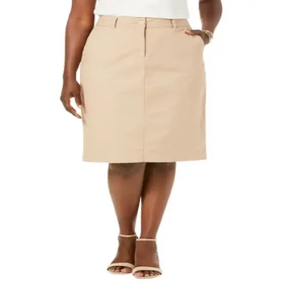 Jessica London Women&rsquo;s Plus Size Chino Skirt image {1}