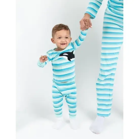 Leveret Kids Two Piece Cotton Striped Boys Pajamas image {3}