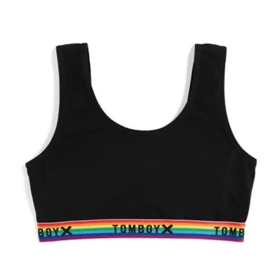 TomboyX Essentials Soft Bra, Cotton Scoop-Neck Wireless image {3}