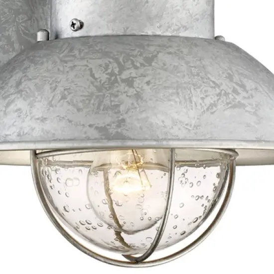 John Timberland Modern Industrial Outdoor Barn Lights Set of 2 Metal Dusk to Dawn Motion Sensor Gooseneck 9" Clear Glass Exterior image {3}