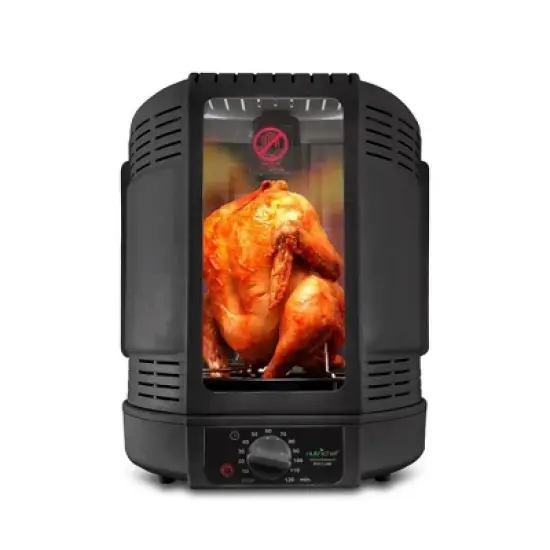 NutriChef Vertical Countertop Rotisserie Rotating Oven (Black) image {6}